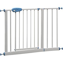 Baby Neonato Sicurezza Scale Muro estensione cancello di metallo bianco 14cm 